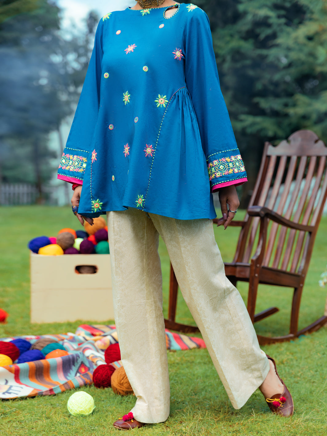 Blue Cambric Tunic - AWP-LK-614