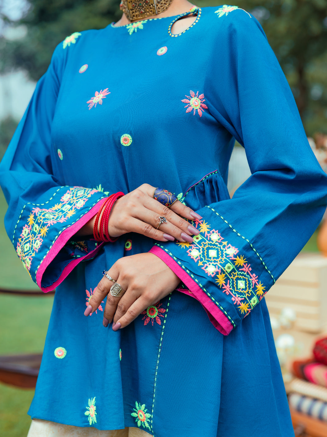Blue Cambric Tunic - AWP-LK-614