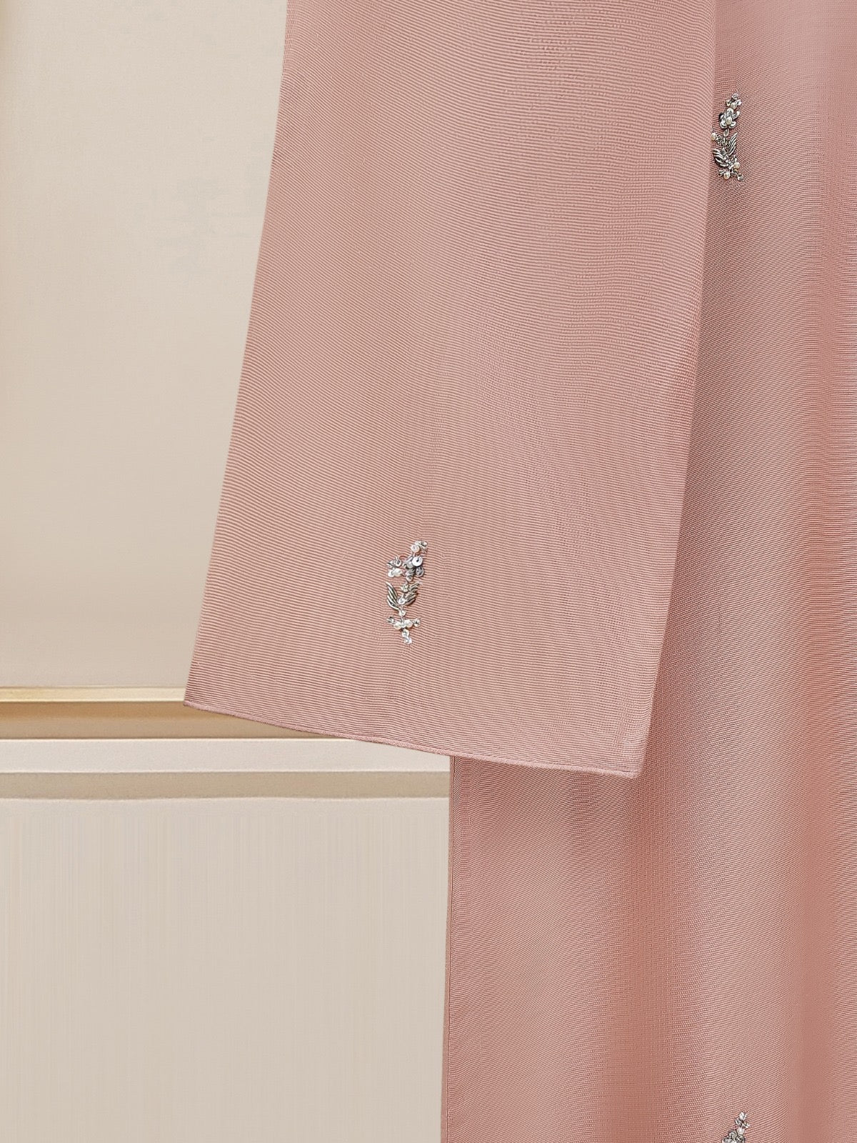 2 Piece - Pure Cotton Net Embroidered Suit S109987