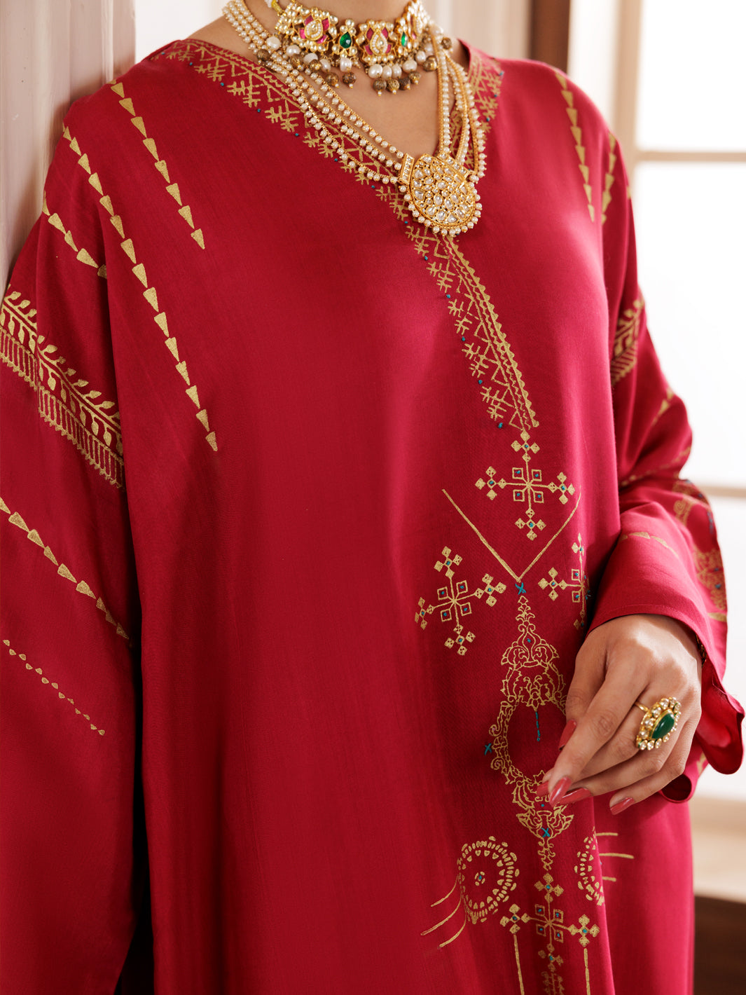 Pink Maple Silk Tunic - AL-LK-1006