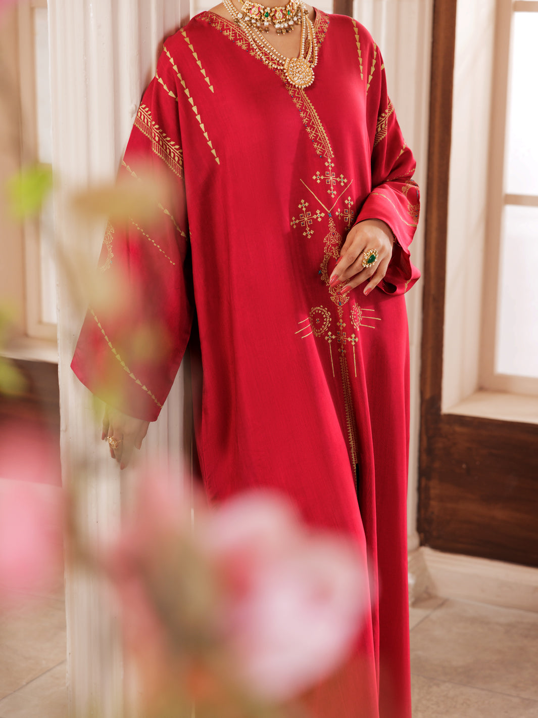 Pink Maple Silk Tunic - AL-LK-1006