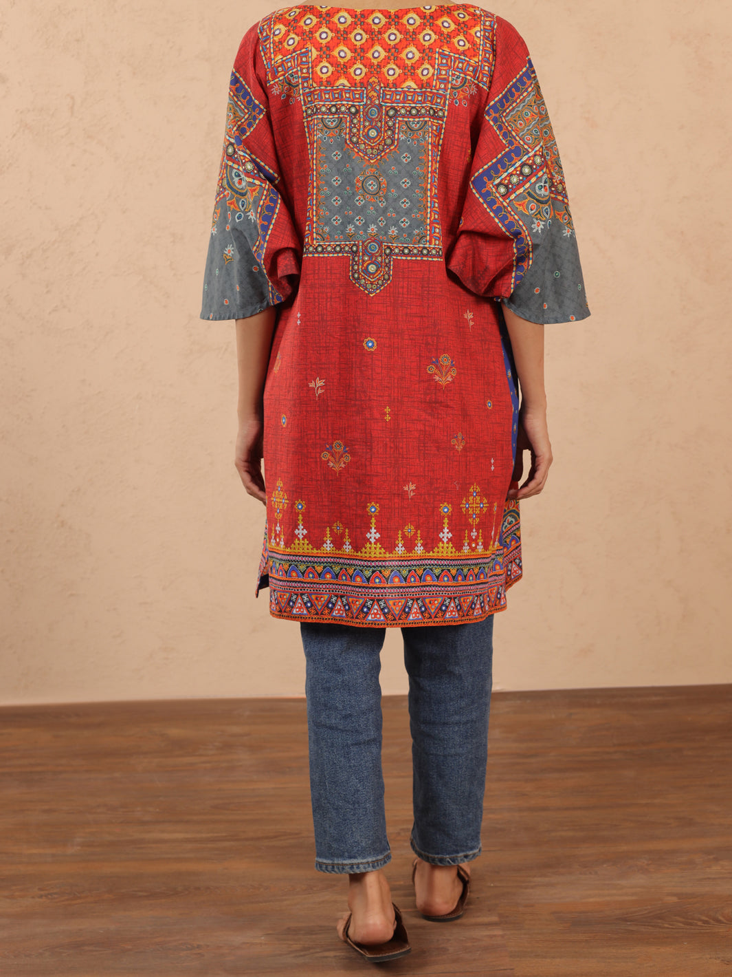 Red Cambric Tunic - ALP-LK-1980