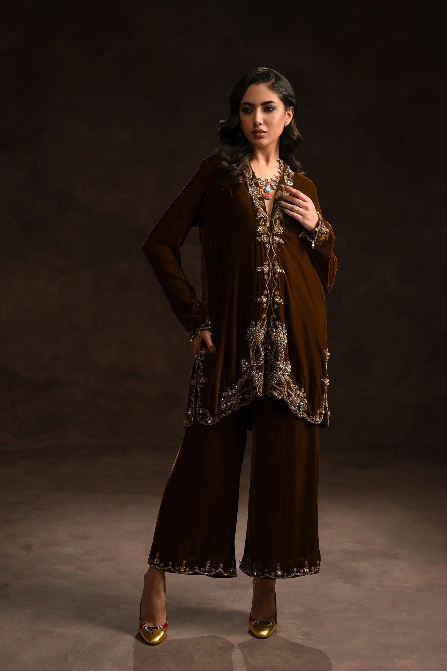 Amaara Khan-Statment Olive Brown