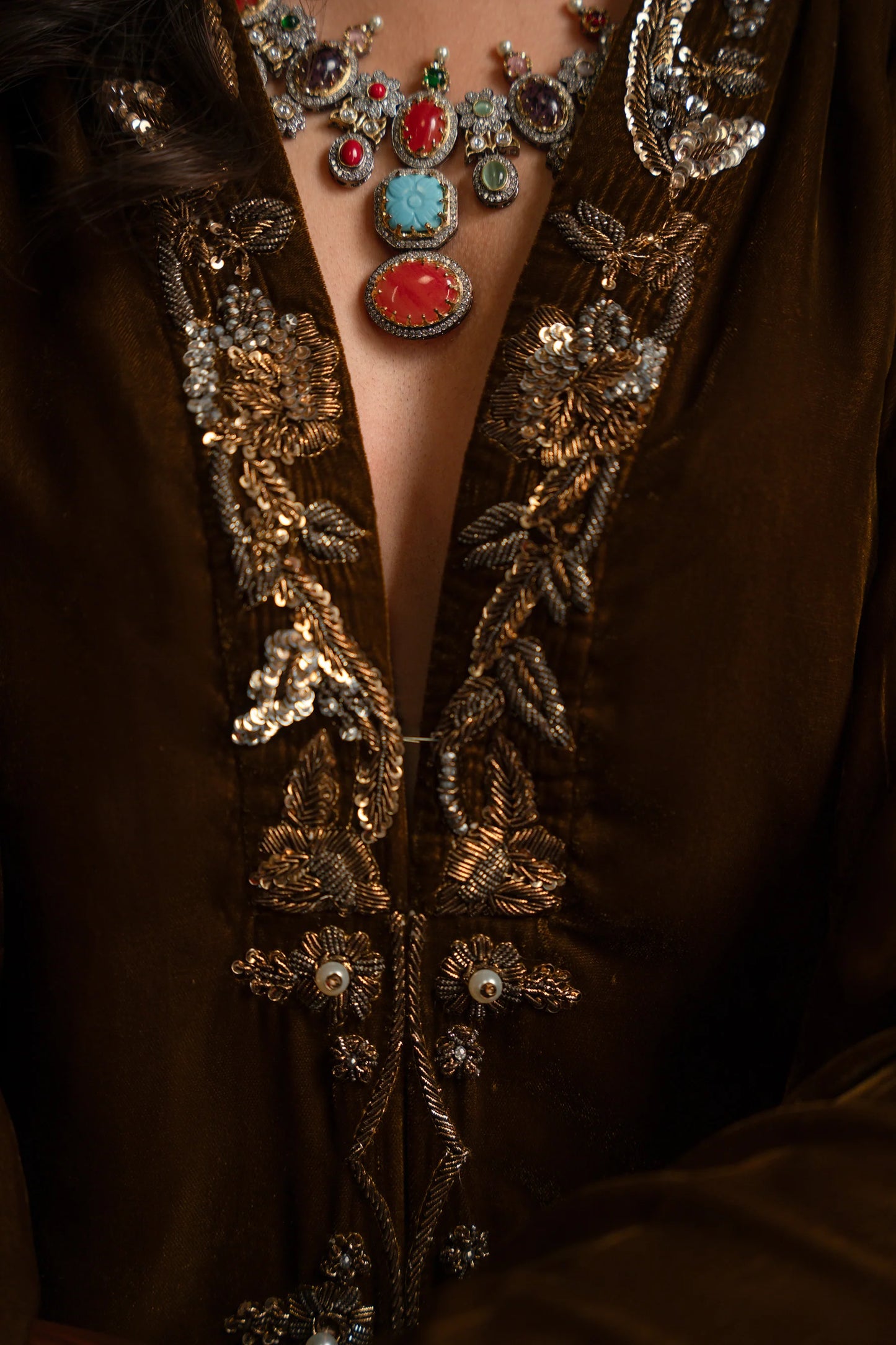 Amaara Khan-Statment Olive Brown