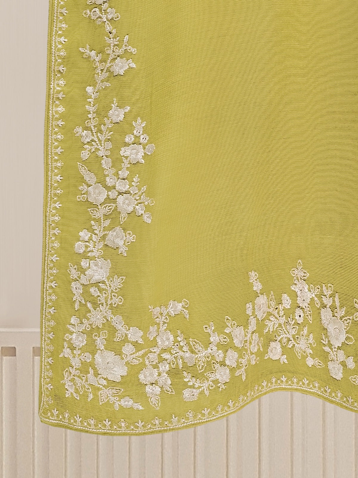 3 Piece - Pure Cotton Net Embroidered Suit S109715