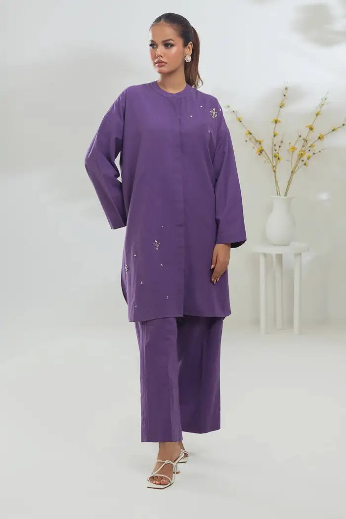 Poly Viscose Embellished Co-Ord Set IPST-44175