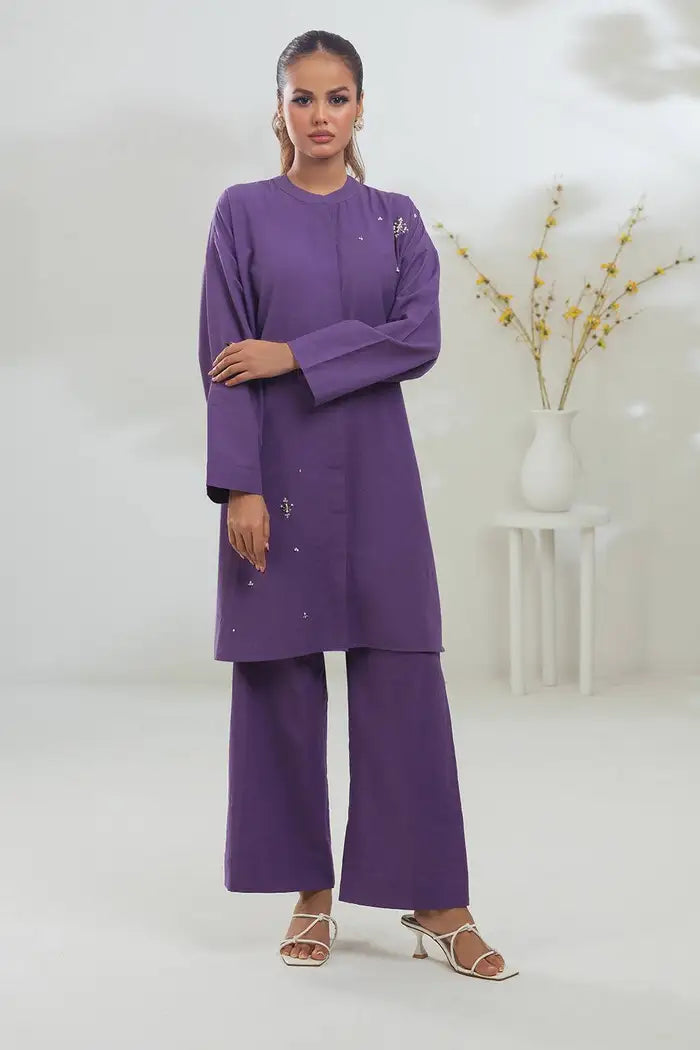 Poly Viscose Embellished Co-Ord Set IPST-44175