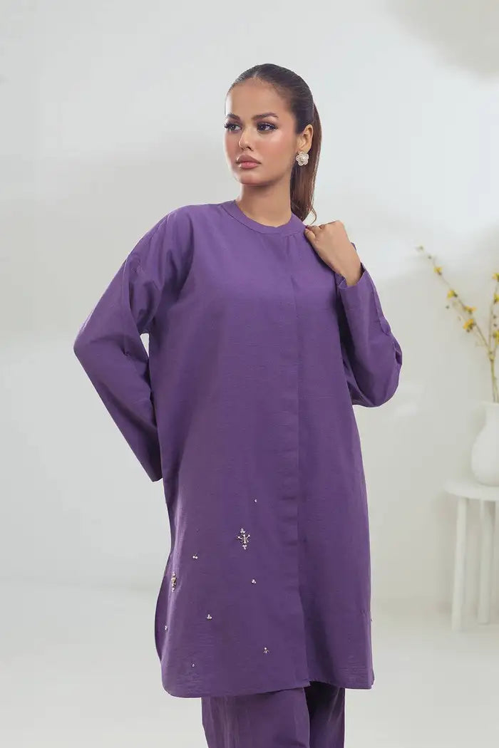 Poly Viscose Embellished Co-Ord Set IPST-44175
