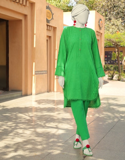 GREEN LAWN KURTI | JJLK-S-JSS-23-386
