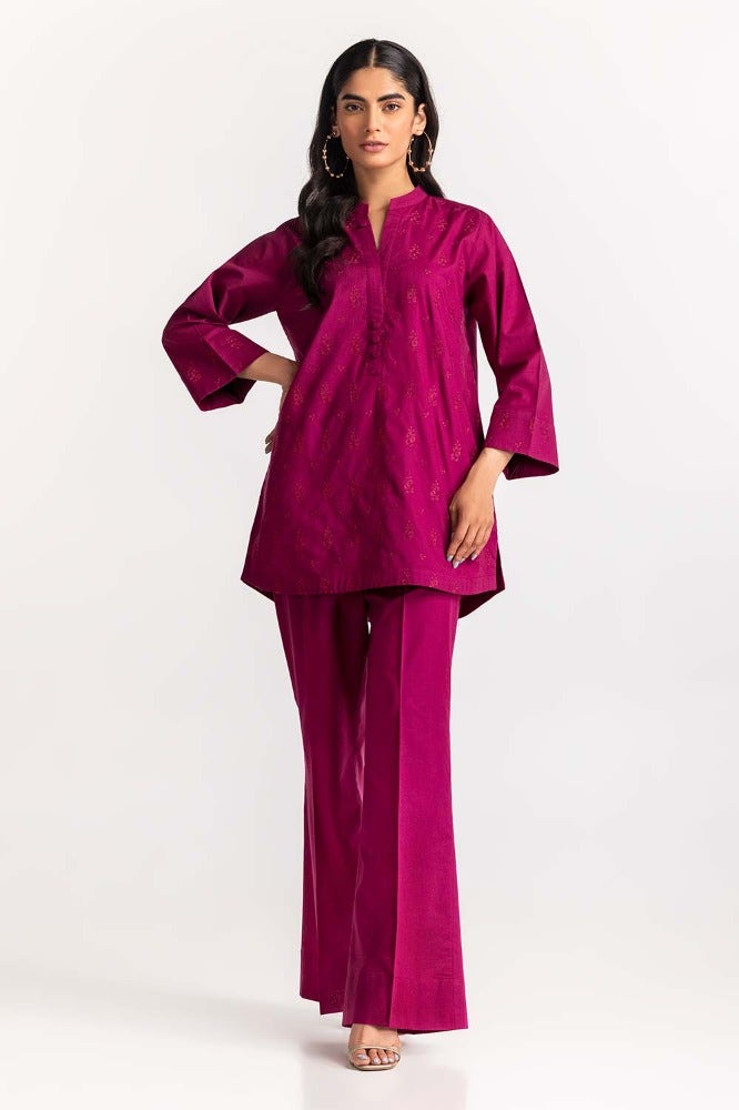 Cambric Embroidered Co-Ord Set KST-43098