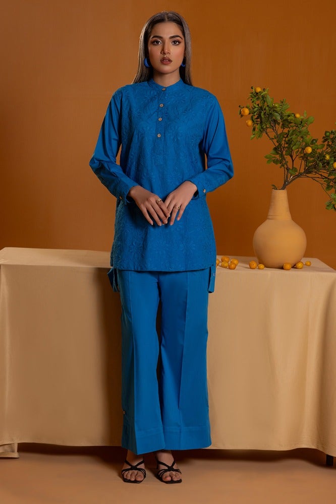 Cambric Embroidered Co-Ord Set KST-43099