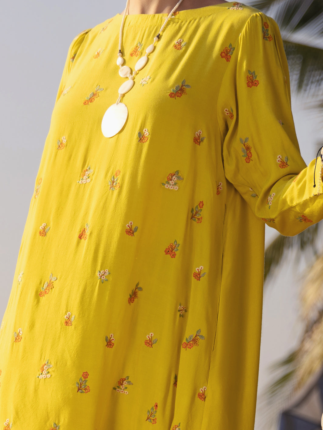 Yellow Maple Silk Tunic - AL-LK-888
