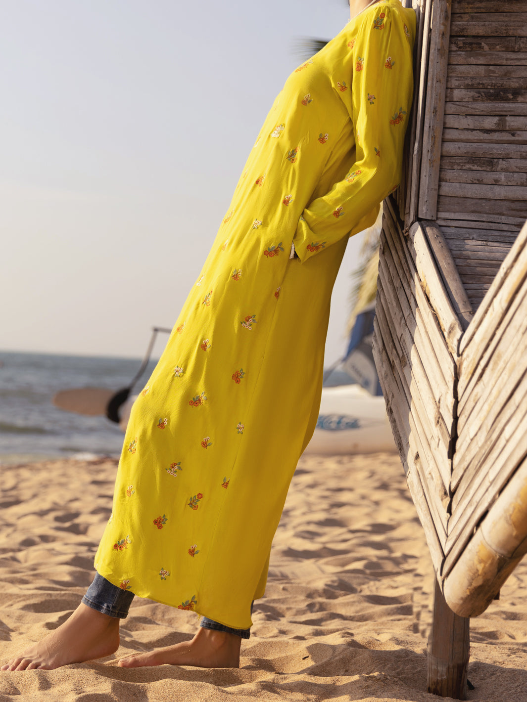 Yellow Maple Silk Tunic - AL-LK-888