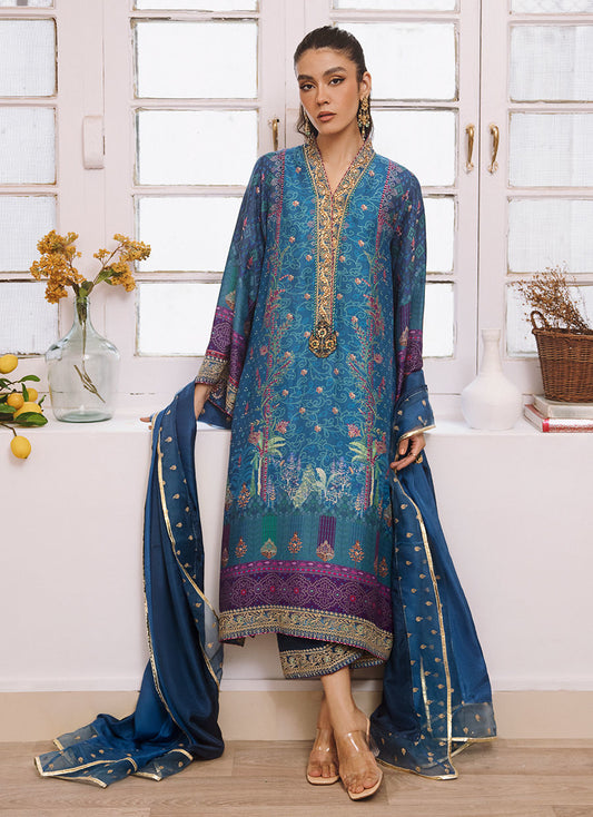 Farah Talib - Zohra Lapis Shirt And Dupatta