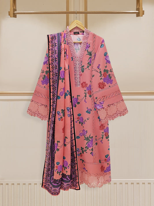 3 Piece - Pure Printed Lawn Suit S109722