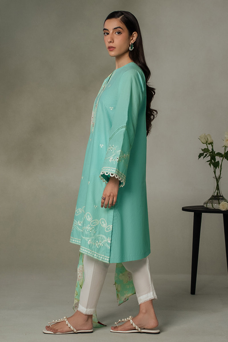 SEA GREEN-2 PIECE (SHIRT & DUPATTA)