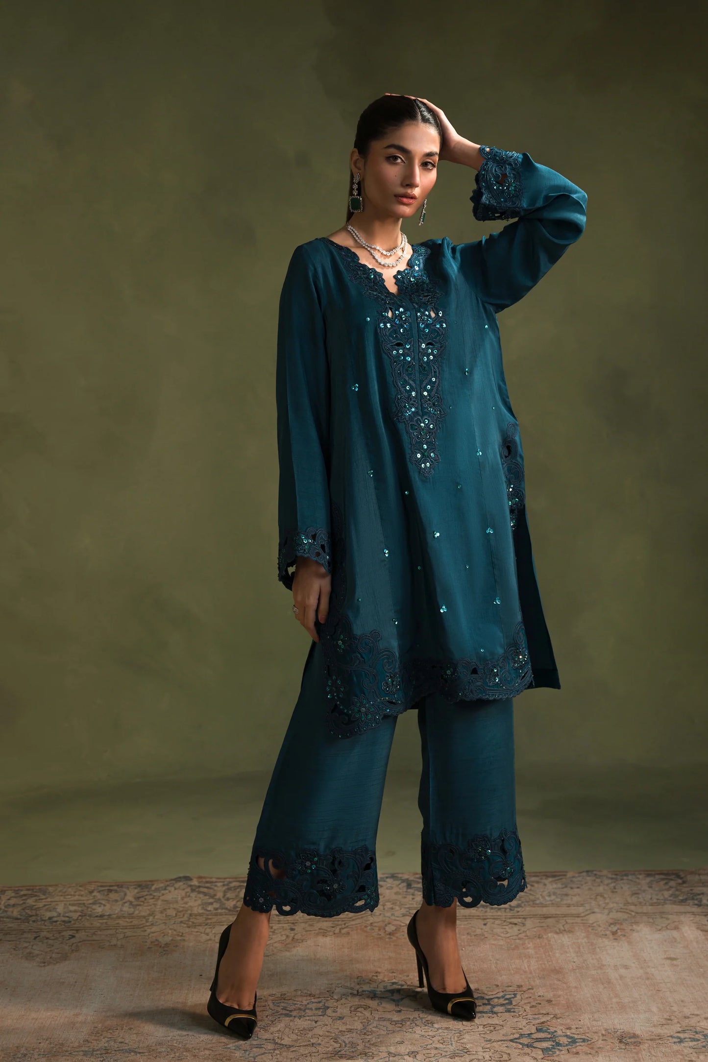 Amaara Khan - Glam Teal Co - Ord Sets