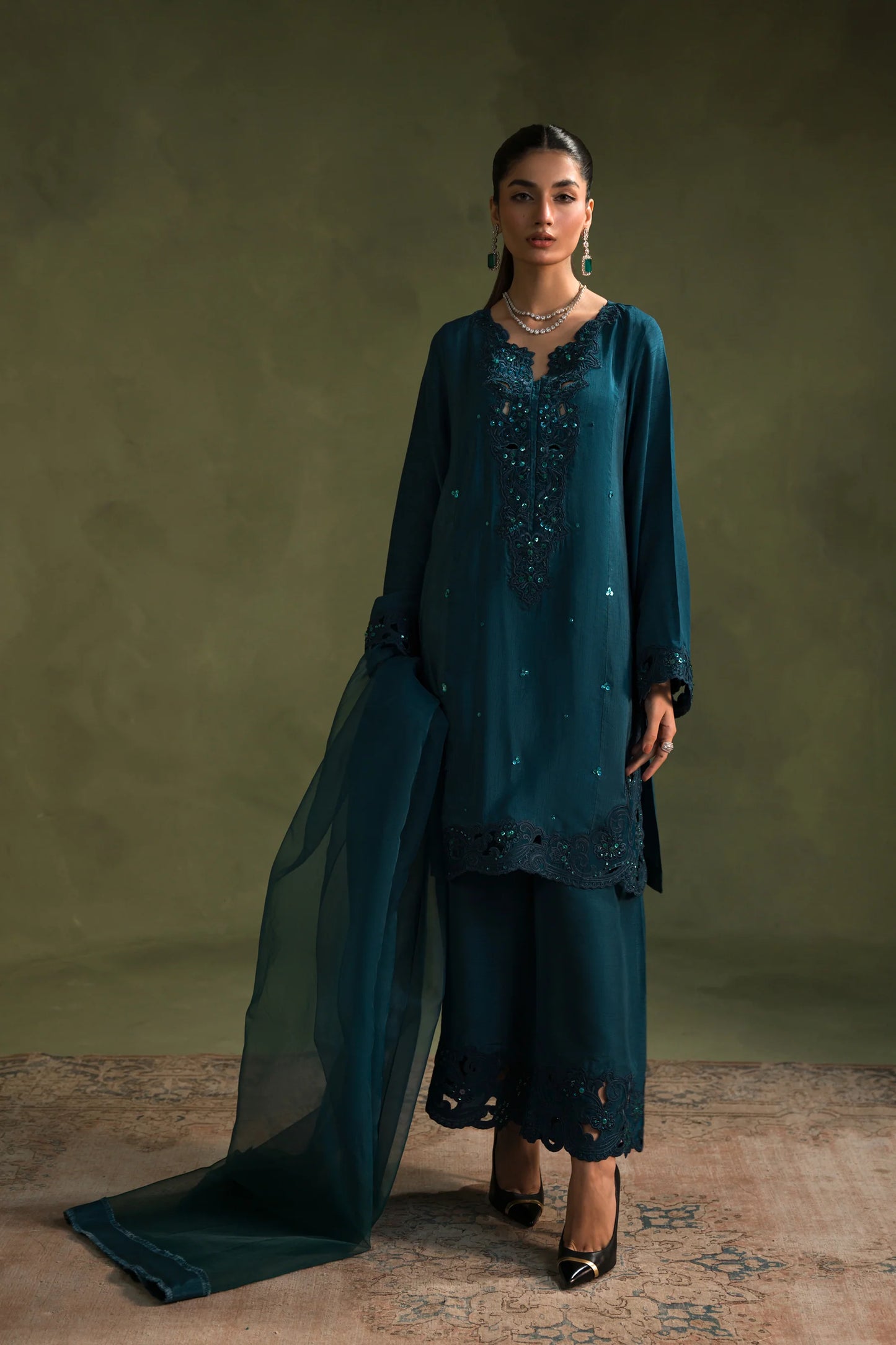 Amaara Khan - Glam Teal Co - Ord Sets