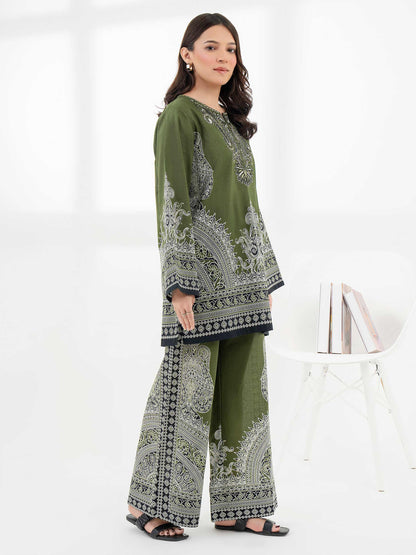 Cambric Co-Ord Set-Embroidered (Pret)