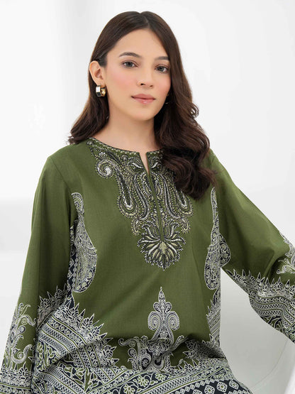 Cambric Co-Ord Set-Embroidered (Pret)