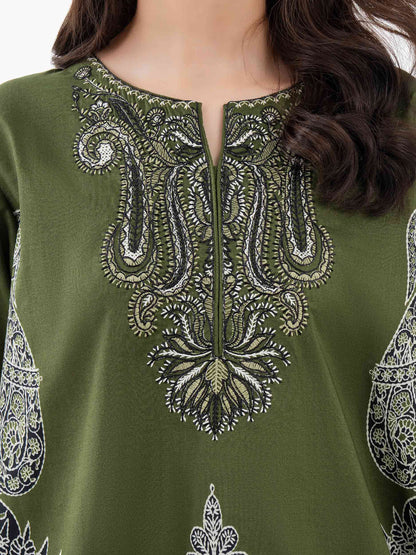 Cambric Co-Ord Set-Embroidered (Pret)