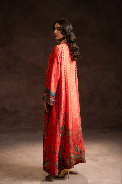 Amaara Khan-Festive Orange Kaftan