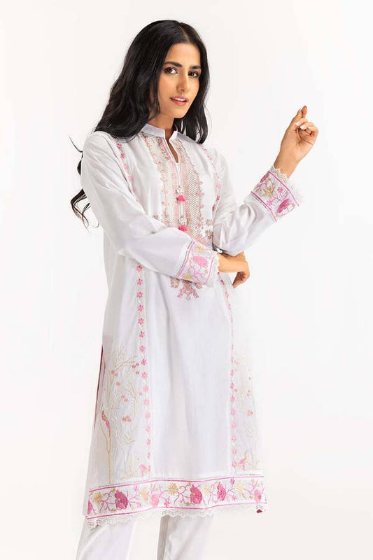 Gul Ahmed - Screen Printed Cambric Embroidered Shirt GLS-23-207