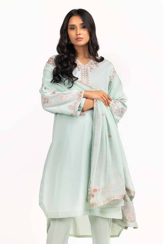 Gul Ahmed - Dyed Cambric Embroidered Suit IPS-23-229