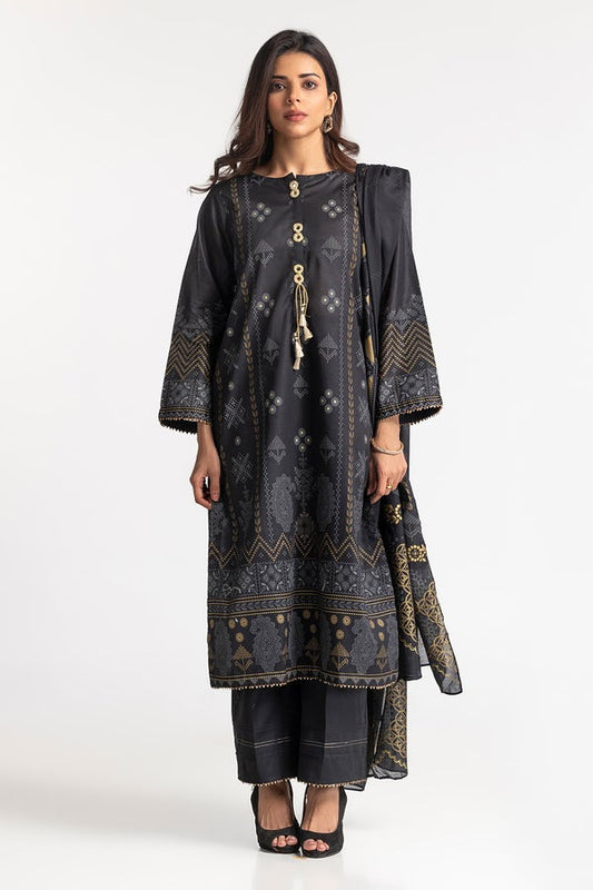 Gul Ahmed - 3PC Lawn Printed Suit IUSTKSD-69