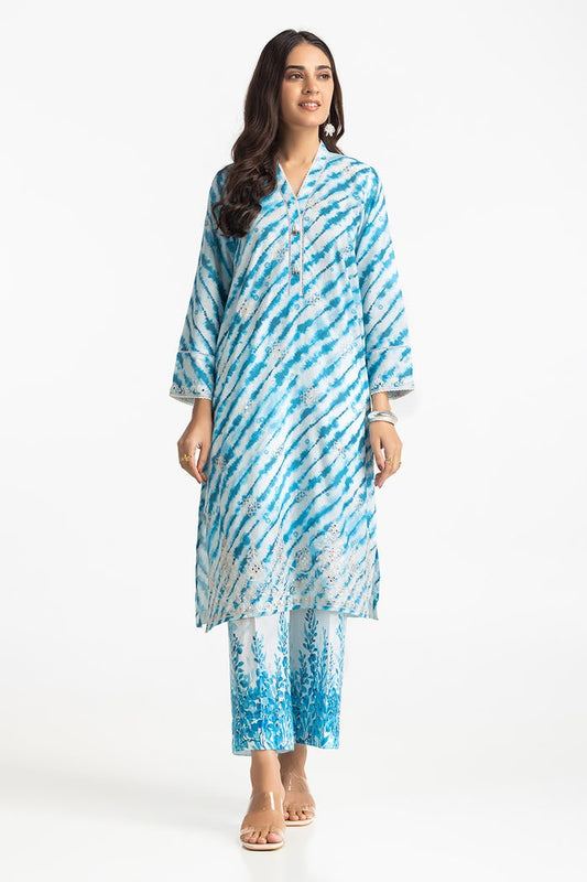 Lawn Printed And Embroidered Shirt And Printed Trouser IUSTTS-323