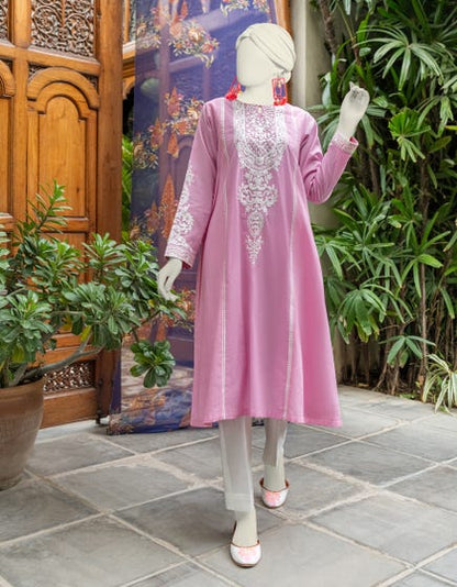 Junaid Jamshed - PINK LAWN KURTI | JJLK-S-JSS-24-341