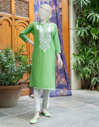 Junaid Jamshed - GREEN LAWN KURTI | JJLK-S-JSS-24-344